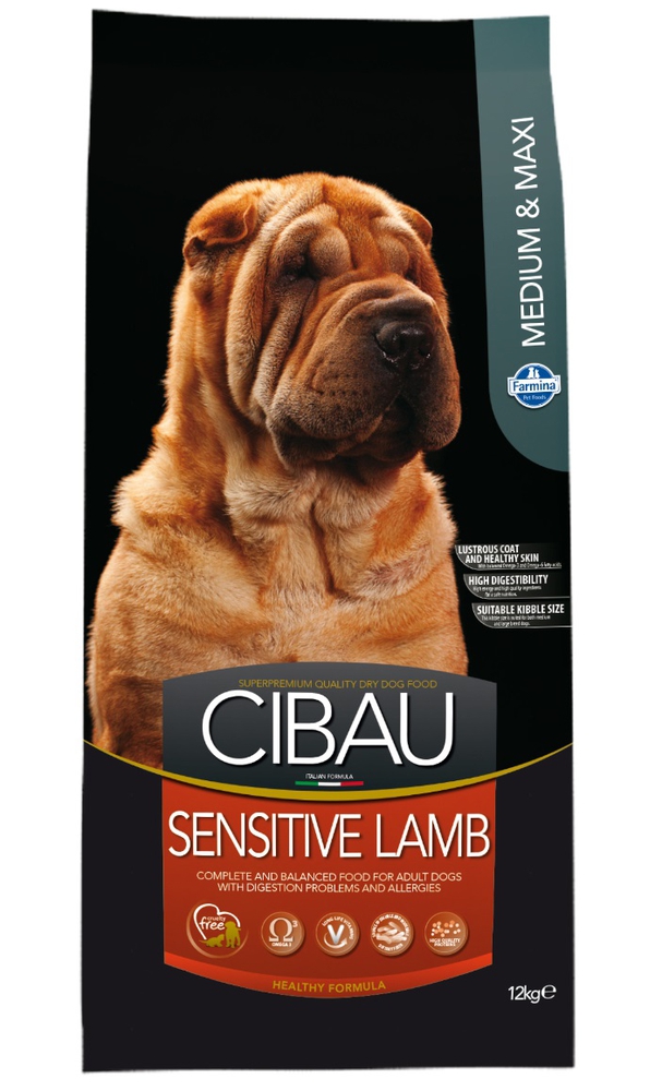 Cibau Sensitive Kuzu Etli ve Pirinçli Orta Irk Yetişkin Köpek Maması 12 kg