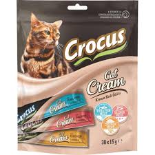 Crocus Çoklu Tavuklu & Ton Balıklı & Somonlu Krema Kedi Ödülü 30x15g Crocus Çoklu Tavuklu & Ton Balıklı & Somonlu Krema Kedi Ödülü 30x15g