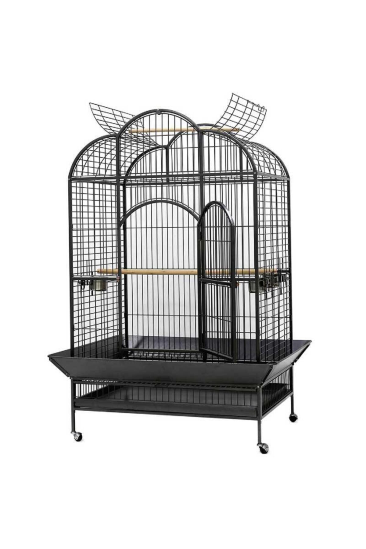 Dayang Papağan Kafesi Ayaklı Siyah 132x102x186