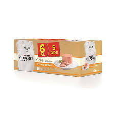 Gourmet Gold Multipack Kiyilmiş Hindi Etli Konserve Kedi Maması (5+1)-85Gr