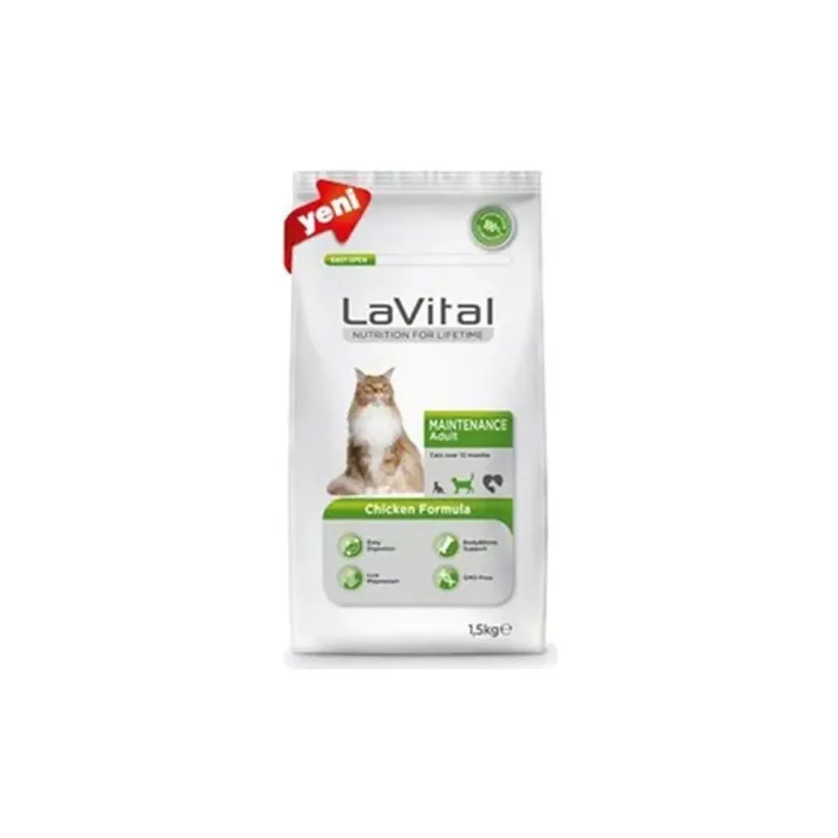 Lavital Tavuklu Yetişkin Kedi Maması - 1.5 Kg Lavital Tavuklu Yetişkin Kedi Maması - 1.5 Kg