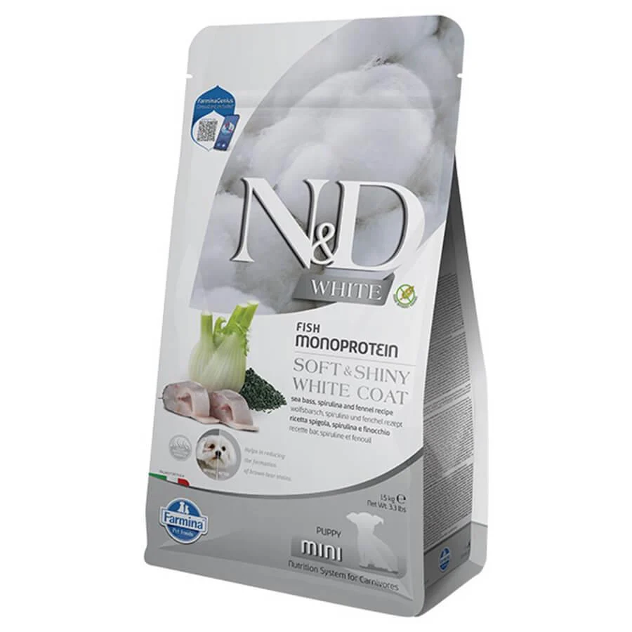 N&D White Balıklı Spirulinalı Mini Yavru Köpek Maması 1,5 Kg