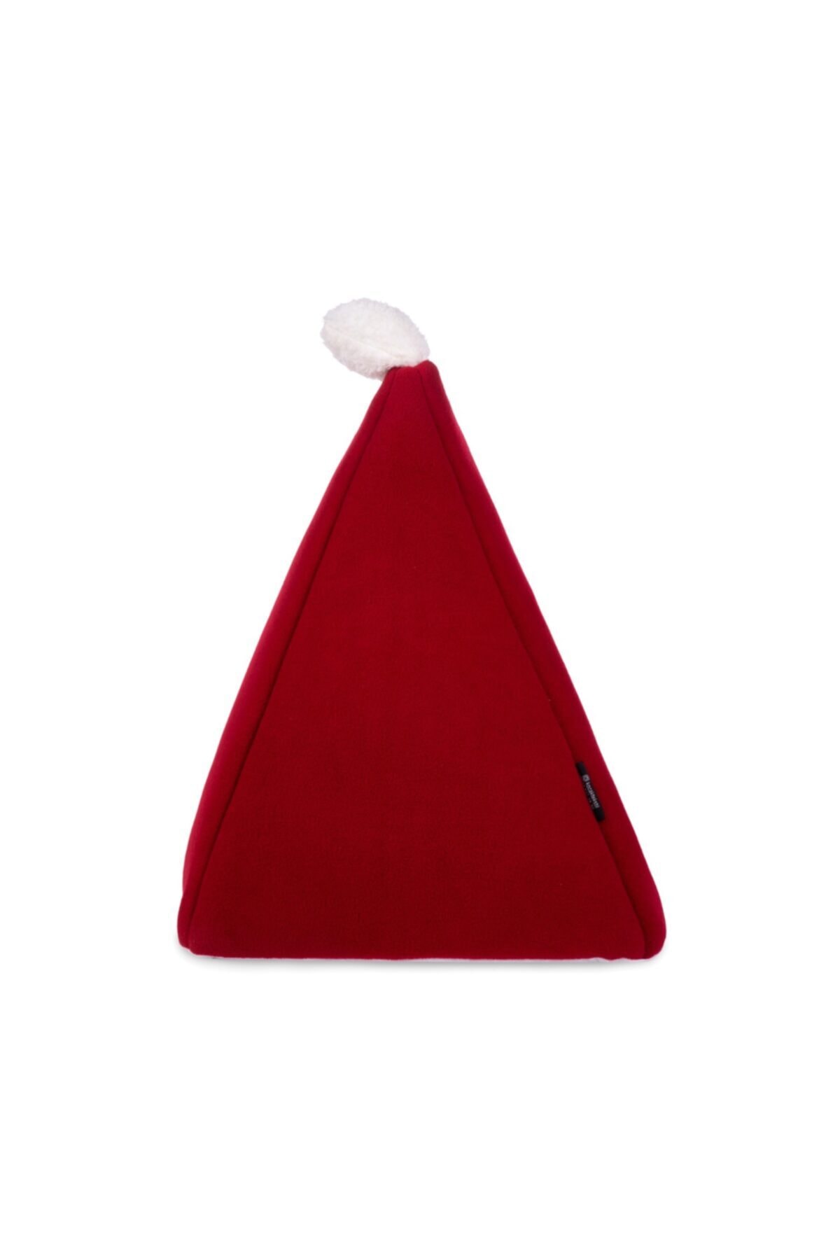 Piramit Kedi Yatağı Yuvası Kırmızı Yıkanabilir