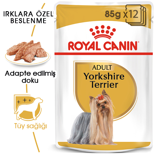 Royal Canin Yorkshire Terrier Adult Yetişkin Köpek Konserve Yaş Mama Pouch 85 Gr