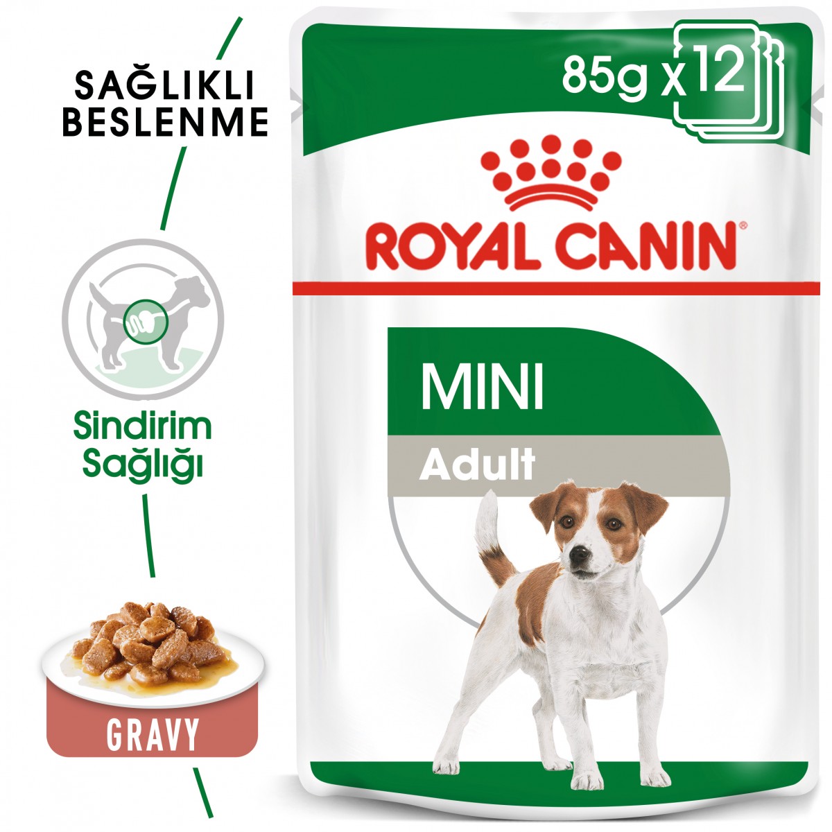 Royal Canin Mini Adult Gravy Küçük Irk Yetişkin Pouch Köpek Konserve Yaş Maması 85 Gr
