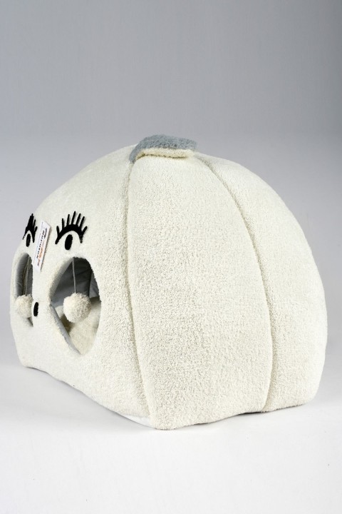 Beyaz Kedi Kafalı Büyük Kedi Evi Yuvası