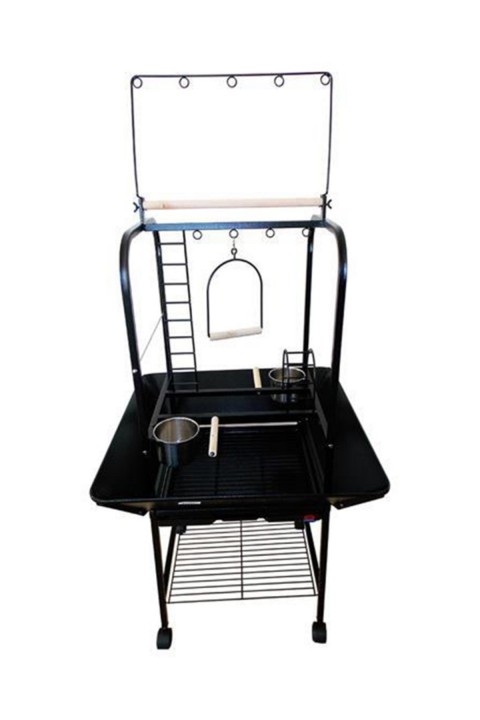 Dayang Papağan Eğitim Sehpası Ayaklı Siyah 67x64x140