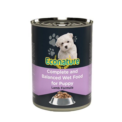 ECONATURE YAV.KUZU.KÖPEK 400GR KUZU ETLI SOSLU KONSERVE