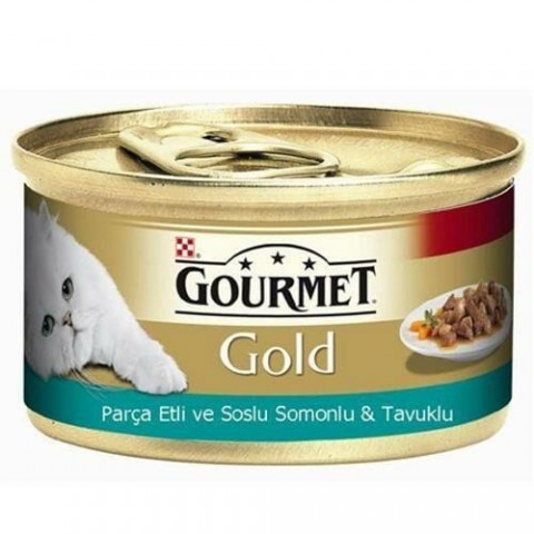 Gourmet Gold Somonlu Tavuklu Parça Et Sos-85 Gr