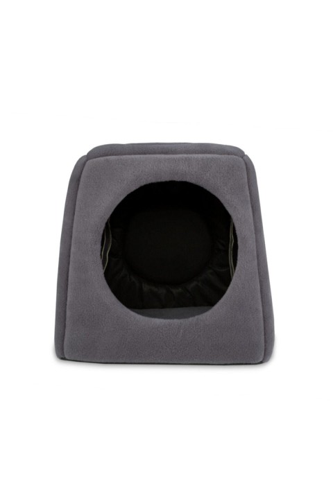 Gri Üç Fonksiyonlu Kedi Yatağı