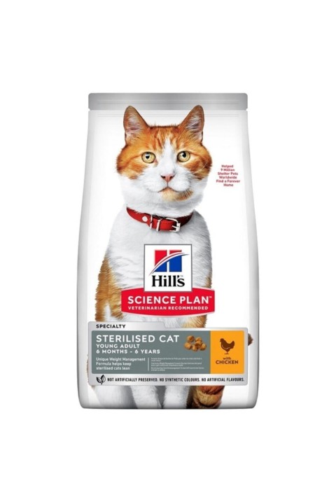 Hill's SP Tavuklu Kısırlaştırılmış Yetişkin Kedi Maması 13+2KG