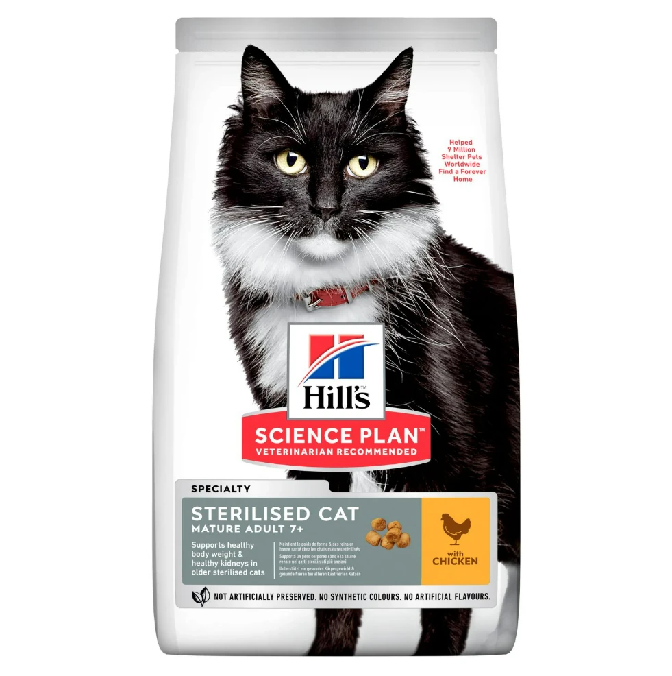Hill's SP Tavuklu Kısırlaştırılmış +7 Yaşlı Kedi Maması 1.5KG