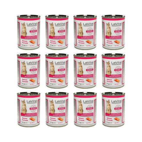 Lavital Steril Somon Kedi Maması 400 Gr X 12 Adet