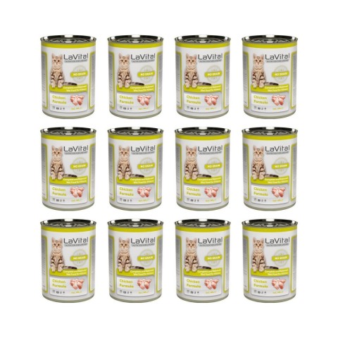 Lavital Yavru Tavuklu Kedi Maması 400 Gr X 12  Adet