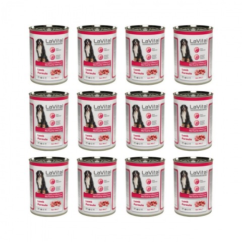 LAVİTAL YETİŞKİN KUZU ETLİ KÖPEK MAMASI 400 GR x 12 ADET
