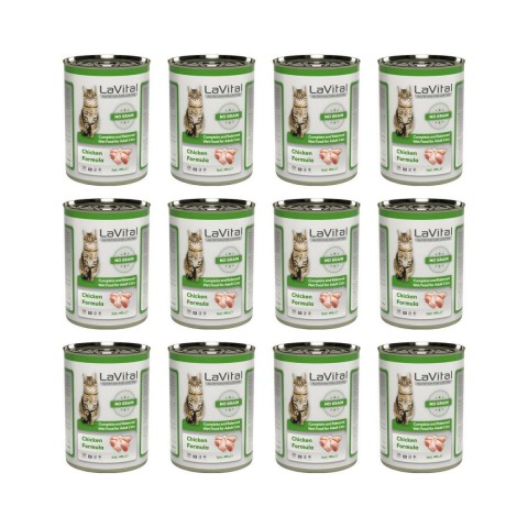 Lavital Yetişkin Tavuklu Kedi Maması 400 Gr X 12 Adet