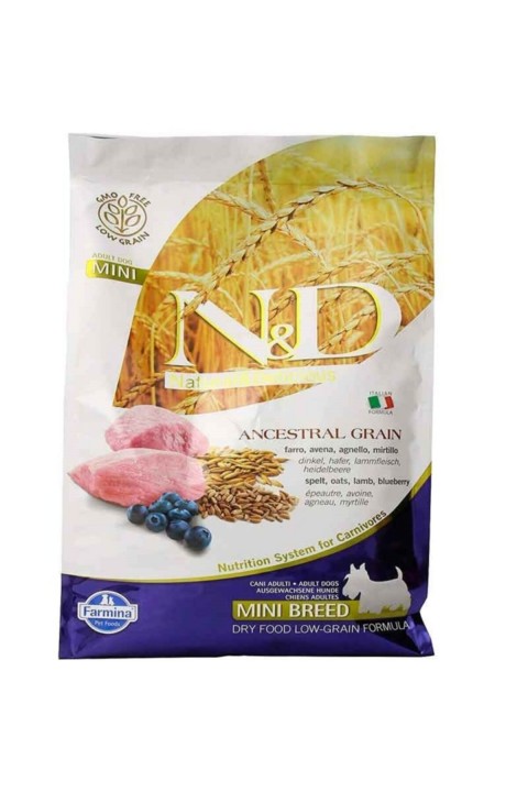 Nd Az Tahıllı Kuzu & Y.Mersini Adult Mini Köpek Maması - 2.5 Kg