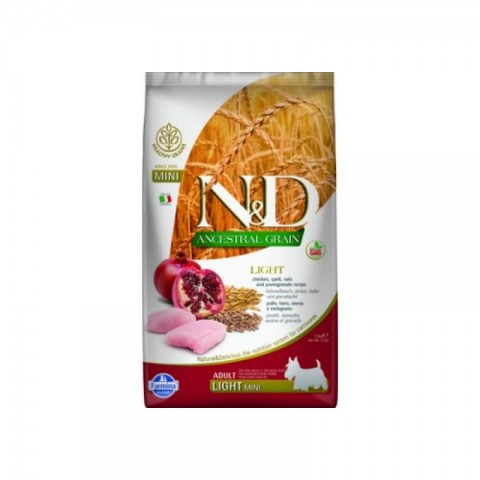Nd Az Tahıllı Light Tavuk & Nar Adult Med&Maxi Köpek Maması - 7 Kg