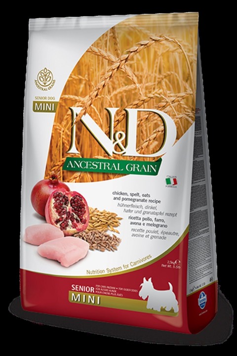 Nd Az Tahıllı Senior Tavuk & Nar Adult Mini Köpek Maması - 2.5 Kg
