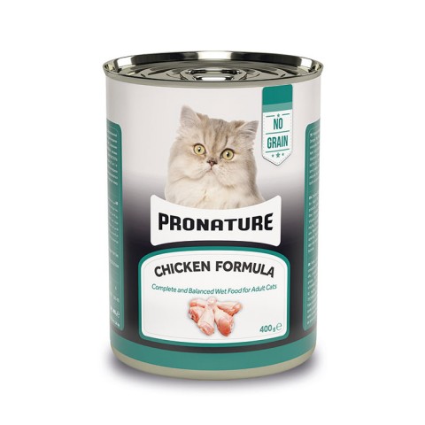 PRONATURE NG AD.TAV.KEDI 400G TAVUK ETLI EZME KONSERVE