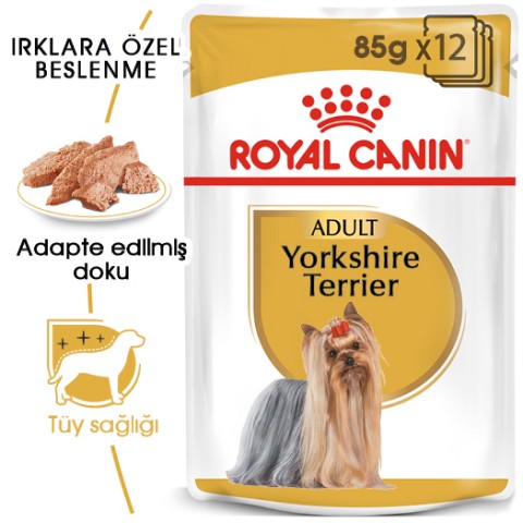 Royal Canin Yorkshire Terrier Adult Yetişkin Köpek Konserve Yaş Mama Pouch 85 Gr