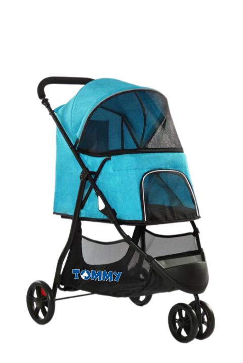 Tommy Evcil Hayvan Arabası Turkuaz 74.5*52.2*98cm Max 15kg