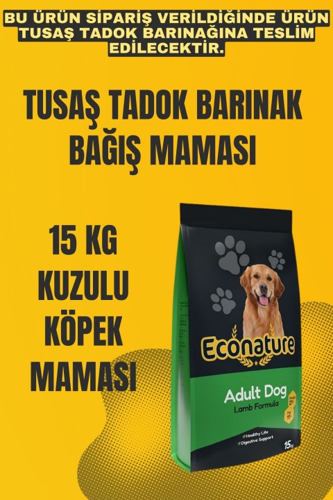Tusaş Tadok Barınak Econature 15 Kg Kuzu Etli Köpek Maması