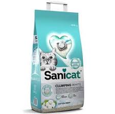 Sanicat Clumping White Koton Ferahlığı Kedi Kumu 10l