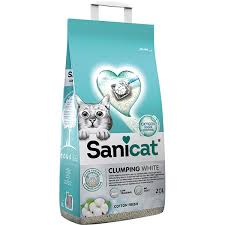 Sanicat Clumping White Koton Ferahlığı Kedi Kumu 20l