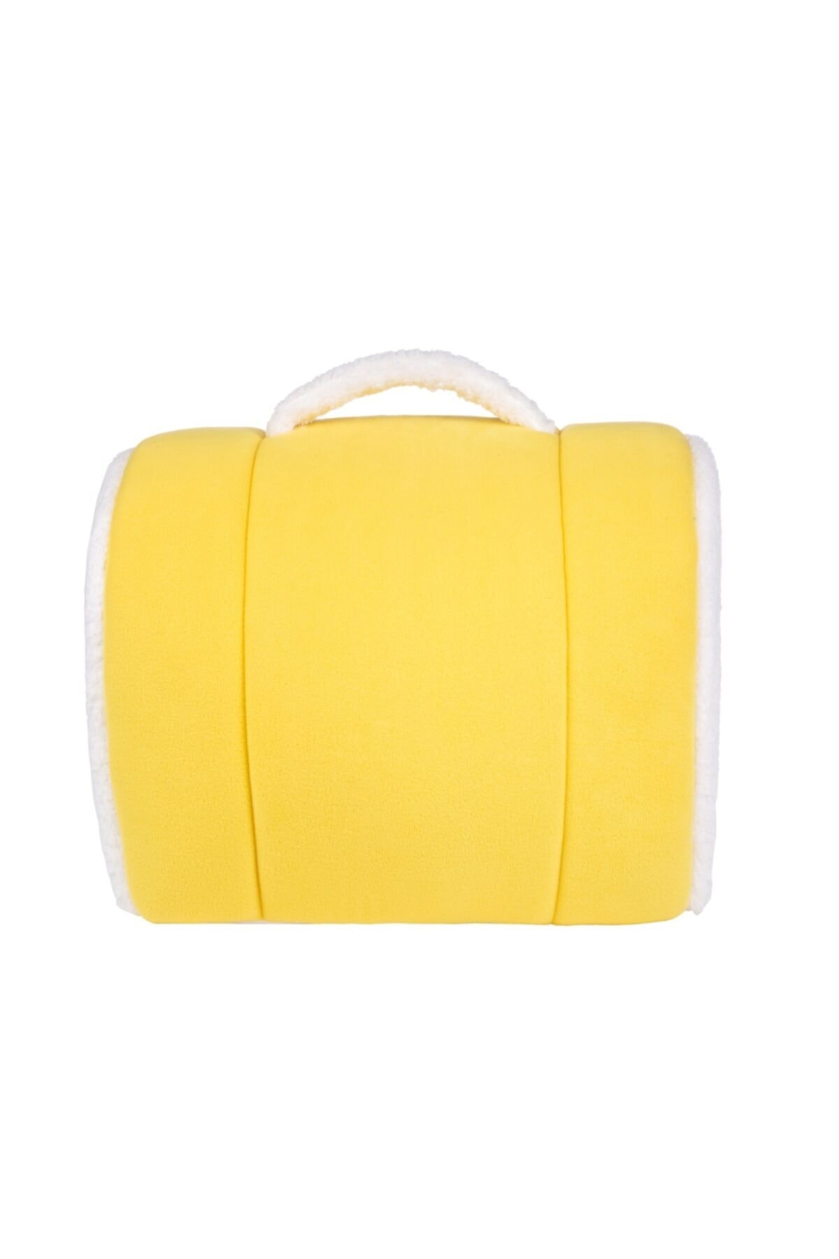 Taşınabilir Kedi Yatağı Yuvası Sarı Yıkanabilir 30x40x40 Cm