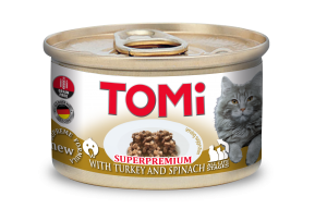 Tomi Kedi Hindili Ispanaklı Yaş Mama 85g