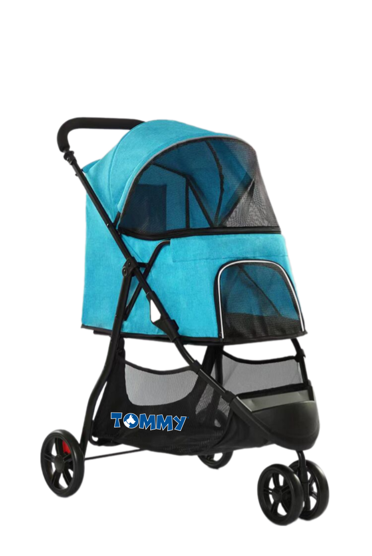 Tommy Evcil Hayvan Arabası Turkuaz 74.5*52.2*98cm Max 15kg