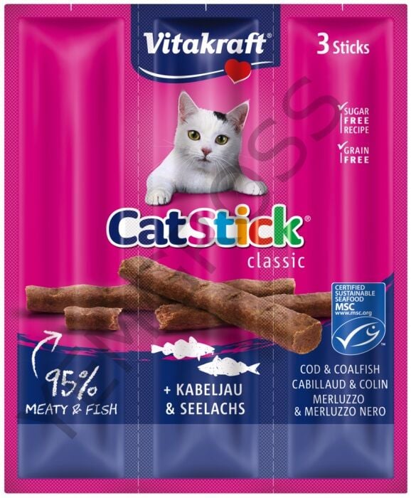 Vitakraft Cat Stick Morina Bl.+Deniz Ür 3Ad 24G 20
